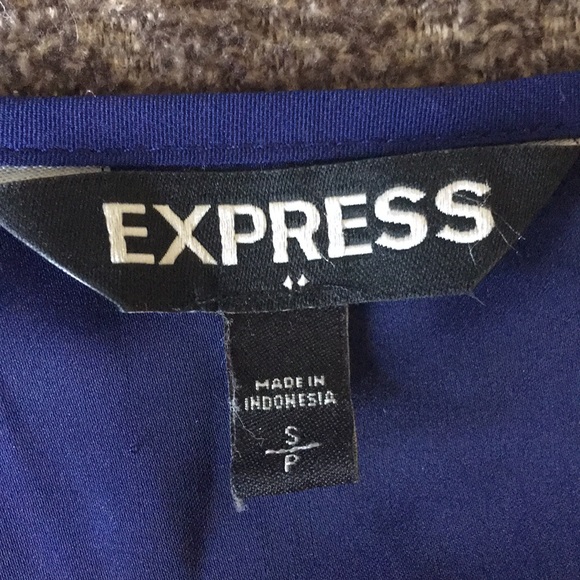 Express Navy Blue Blouse - Picture 3 of 4